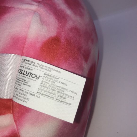 Squishmallow Reva Strawberry 8" Plush Red Pink Tie Dye Fruit Squad 2021 Fruit - Picture 4 of 5